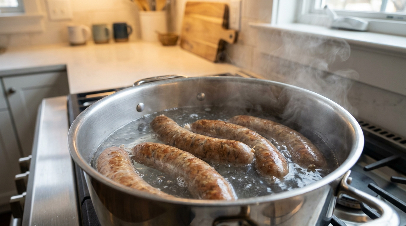 sausages-gently-simmering-on-a-stovetop