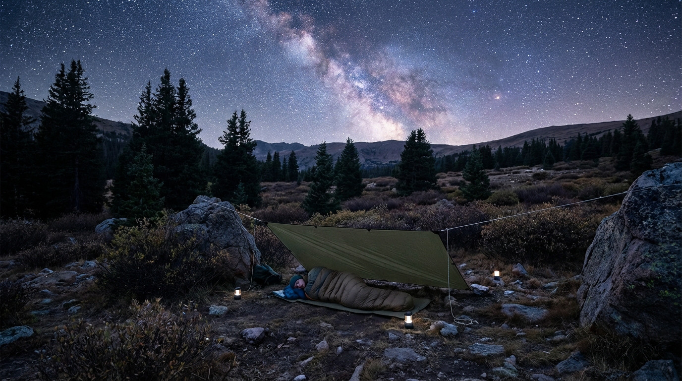 campement de fortune pour dormir à la belle étoile campement de fortune pour dormir à la belle étoile