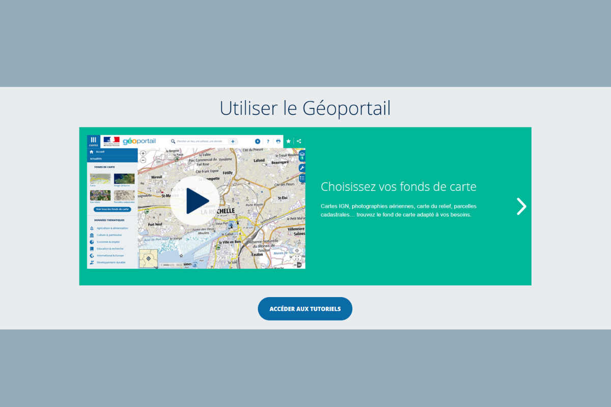 Le nouveau Géoportail, accessible sur cartes.gouv.fr, met à votre disposition les données de l’IGN, le cadastre et des cartes historiques afin d’accompagner l’analyse et la gestion des territoires.