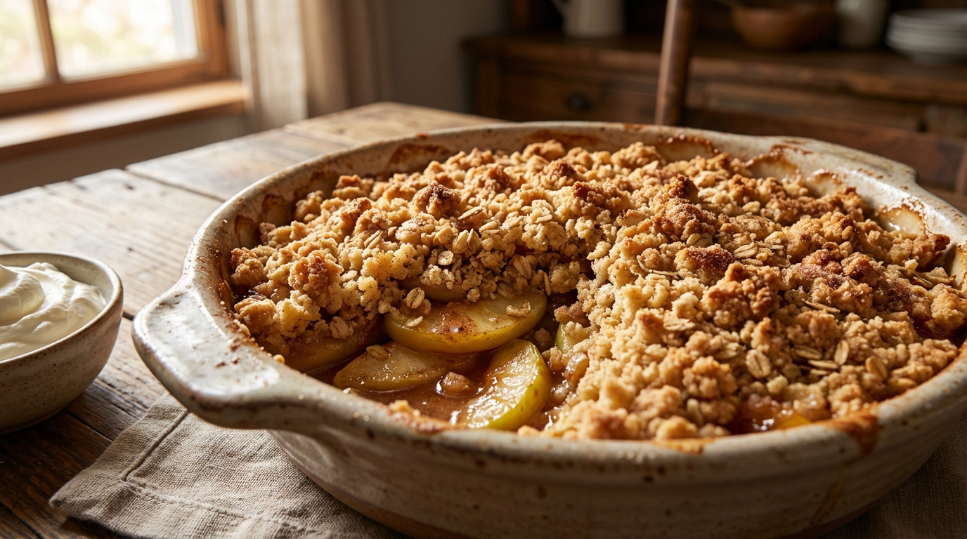 Réussissez votre crumble pomme : choisissez la Golden ou Granny Smith, maîtrisez le sablage au beurre froid et cuisez à 180°C pour un croquant parfait.