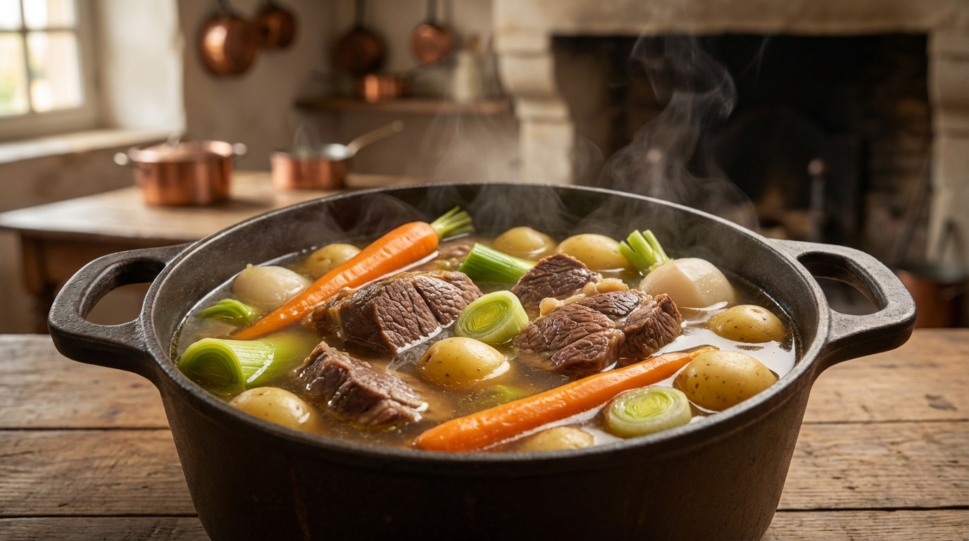 Réussissez votre pot au feu 2026 : choisissez le paleron ou la macreuse et maîtrisez la cuisson lente pour un bouillon clair et une viande fondante.