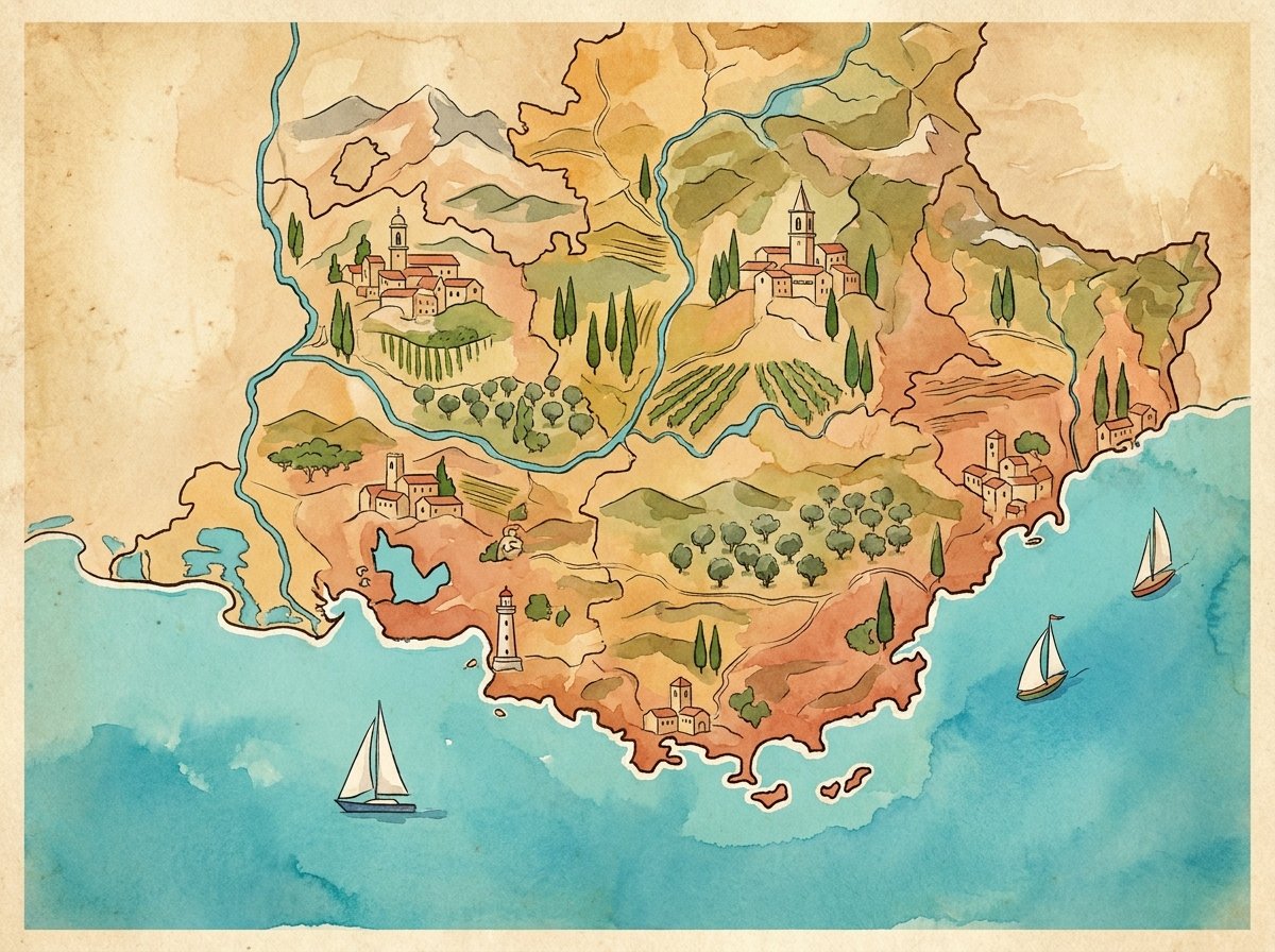 Carte illustrée du Var